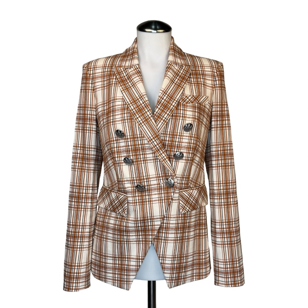 $695 New VERONICA BEARD Plaid Miller Dickey Blazer Jacket Sz 2